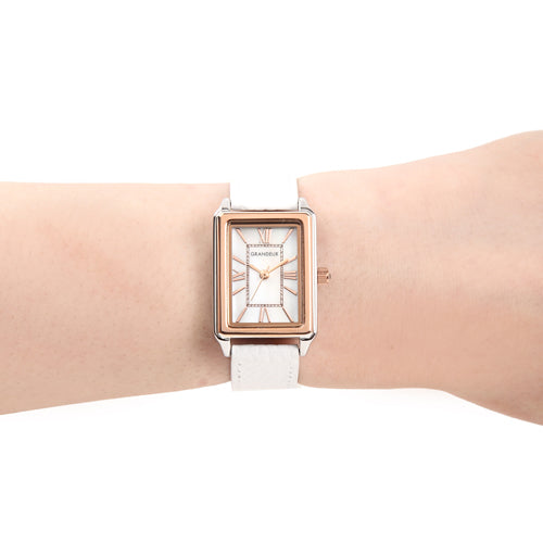 GRANDEUR グランドールエレガンス レディースウォッチカラフルレザーバンドシリーズ サマーホワイト ESL073T3