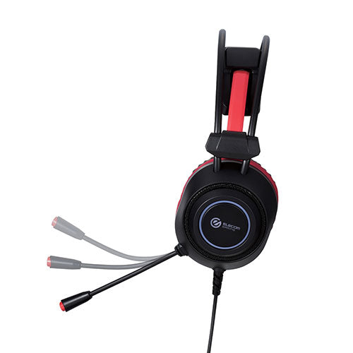 エレコム ゲーミングヘッドセット/RGB LED搭載/両耳オーバーヘッド/50mmドライバ/USB-A/2.0m/ブラック HS-G52PBK