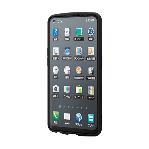 エレコム OPPO Reno7 A(OPG04)/ハイブリッドケース/TOUGH SLIM LITE/フレームカラー/背面クリア/ブラック PM-O221TSLFCBK