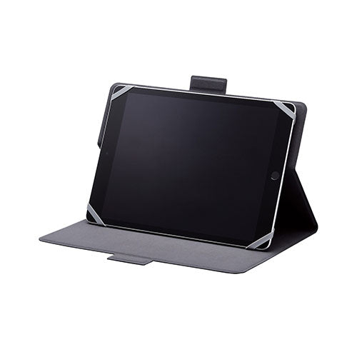 エレコム タブレット汎用/手帳型ケース/ソフトレザー/薄型ケース/フリーアングル/ハンドベルト/8.5~11.5inch/ブラック TB-10UHGFLBK