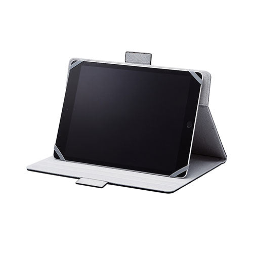 エレコム タブレット汎用/手帳型ケース/ZEROSHOCK/360度/3アングル/ハンドベルト/ペンホルダー/8.5~11.5inch/ブラック TB-10ZEROUBK