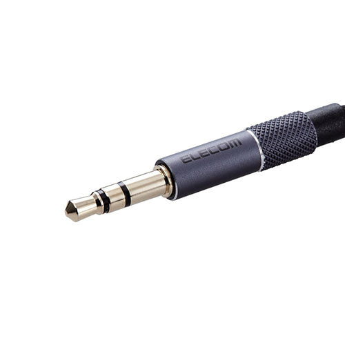エレコム オーディオケーブル(φ3.5ステレオミニ) アルミコネクタタイプ AX-35MA20BK