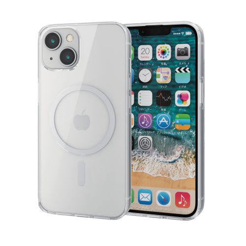 エレコム iPhone 14 ハイブリッドケース MAGKEEP PM-A22AMAG02WH