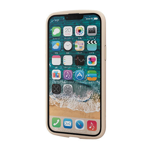 エレコム iPhone 14 Plus TOUGH SLIM LITE フレームカラー 背面ガラス PM-A22BTSLFCGIV