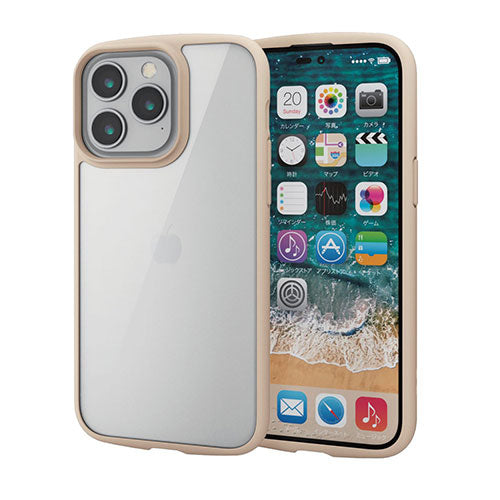 エレコム iPhone 14 Pro Max TOUGH SLIM LITE フレームカラー 背面ガラス PM-A22DTSLFCGIV
