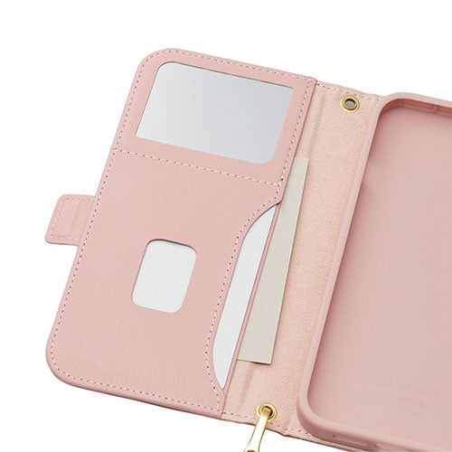 エレコム iPhone 14 ソフトレザーケース キルティング 磁石付 ハンドストラップ付 PM-A22APLFJM4PD