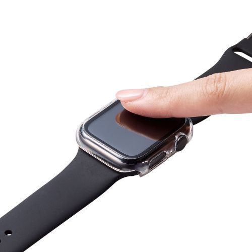エレコム Apple Watch 44mm用フルカバーケース プレミアムゴリラガラス 高透明 AW-20MFCGOCR