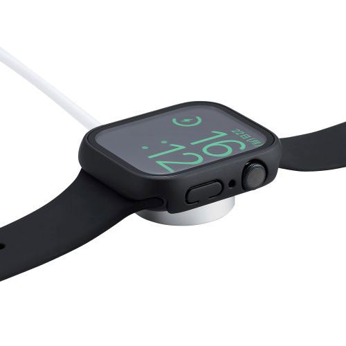 エレコム Apple Watch 45mm用フルカバーケース プレミアムゴリラガラス 高透明 AW-22AFCGOBK
