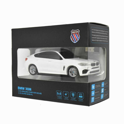 LANDMICE BMW X6シリーズ 無線カーマウス 2.4Ghz 1750dpi ホワイト BM-X6M-WH