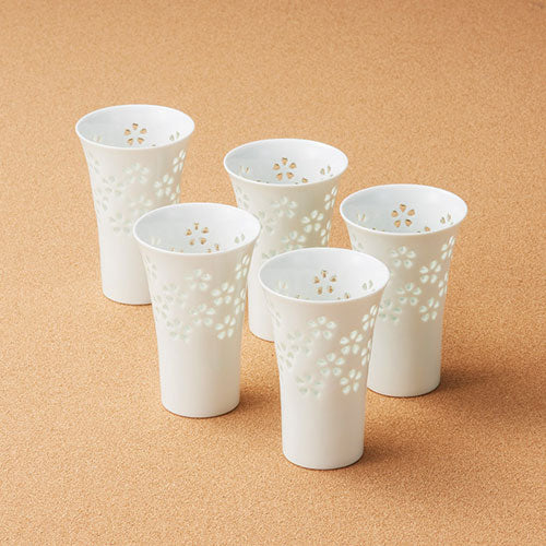 波佐見焼 水晶彫 麦酒グラス5客 K20955615