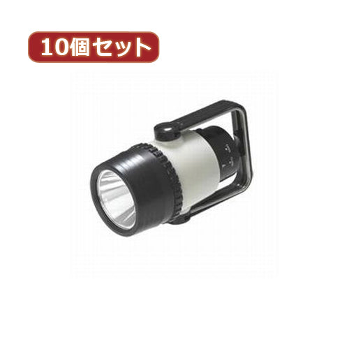 YAZAWA 10個セット乾電池式 暗闇でも見つけやすいLEDライト&ランタン BL104LPBBKX10