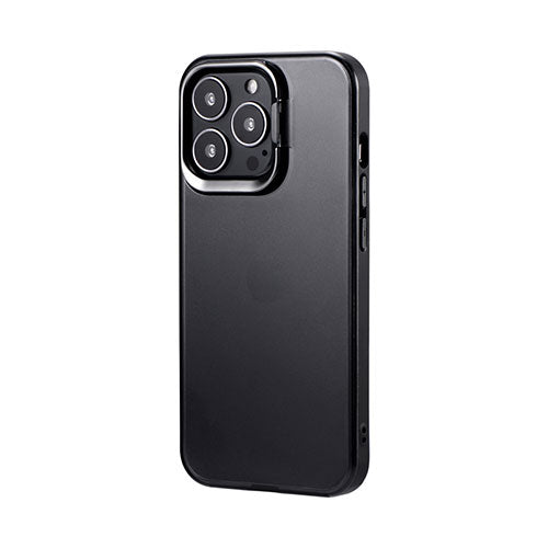 LEPLUS iPhone 13 Pro スタンド付耐衝撃ハイブリッドケース「SHELL STAND」 フロストブラック LP-IP21SHSBK