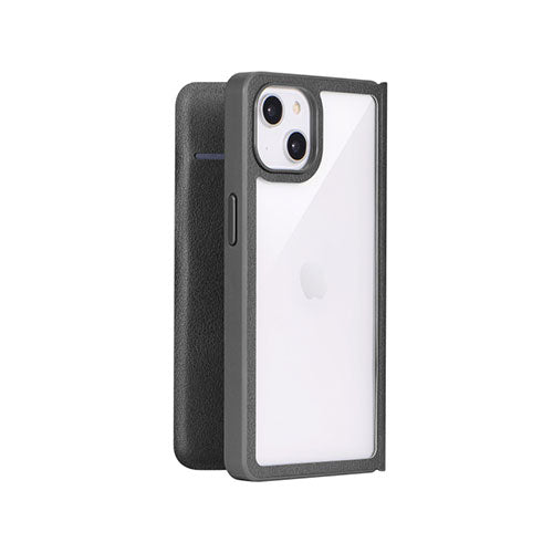 LEPLUS NEXT iPhone 14/13 軽量・背面クリアフラップケース Amake ブラック LN-IM22AMEBK