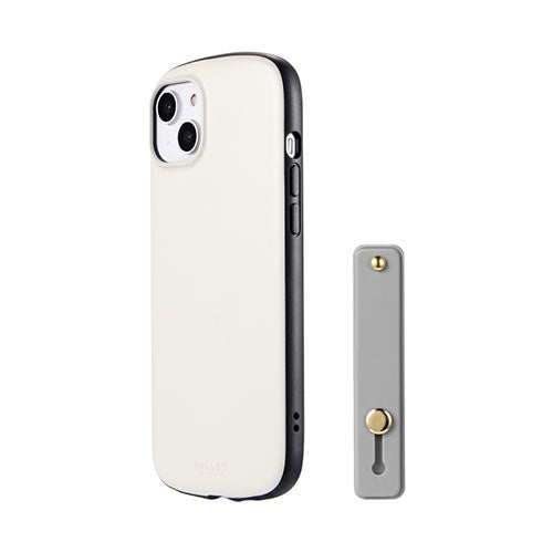 LEPLUS NEXT iPhone 14 Plus 超軽量・極薄・耐衝撃ハイブリッドケース PALLET AIR BAND ホワイトベージュ (スマホバンド付属) LN-IA22PLBWH