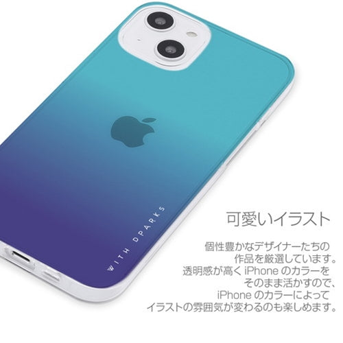dparks ソフトクリアケース for iPhone 13 mini グラデーション アップルミント DS21115i13MN