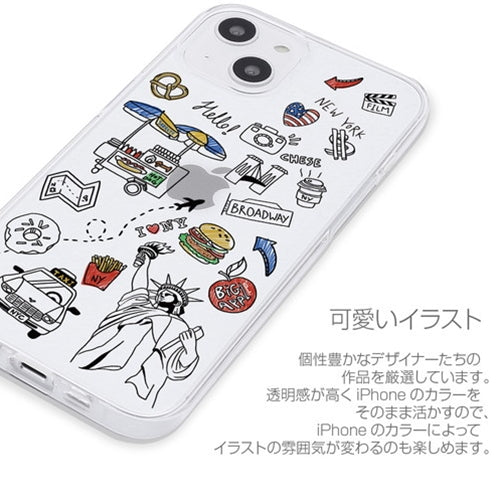 dparks ソフトクリアケース for iPhone 13 I LOVE PARIS DS21153i13