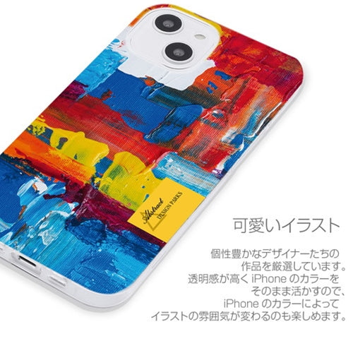 dparks ソフトケース for iPhone 13 Painting Blending MONO DS21155i13