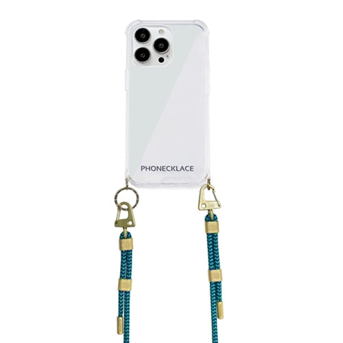 PHONECKLACE クロスボディストラップ付きクリアケース for iPhone 13 Pro Sea PN21607i13PSE