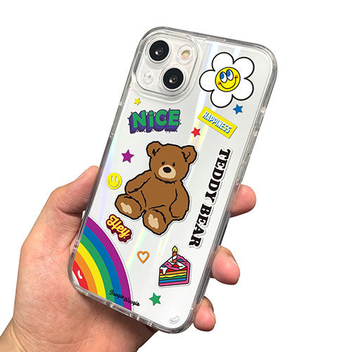 BOOGIE WOOGIE ブギウギ オーロラケース for iPhone 13 Teddy Bear BW21998i13