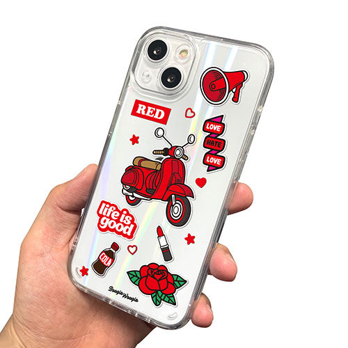 BOOGIE WOOGIE ブギウギ オーロラケース for iPhone 13 Red BW22000i13RD