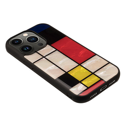 ikins 天然貝ケース for iPhone 14 Pro Max Mondrian 背面カバー型 I23613i14PM