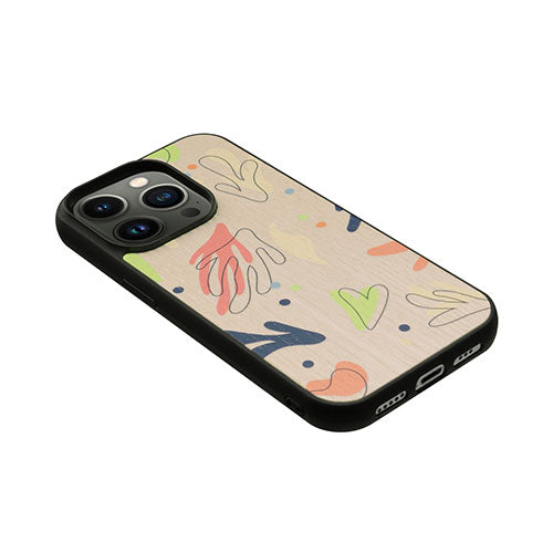 Man & Wood 天然木ケース for iPhone 14 Pro Botanik Touch 2 背面カバー型 I23627i14P