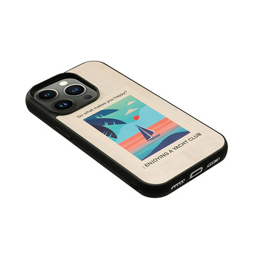Man & Wood 天然木ケース for iPhone 14 Pro Vintage Summer 背面カバー型 I23628i14P