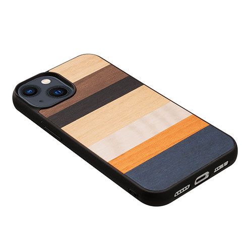 Man & Wood 天然木ケース for iPhone 14 Plus Province 背面カバー型 I23639i14M