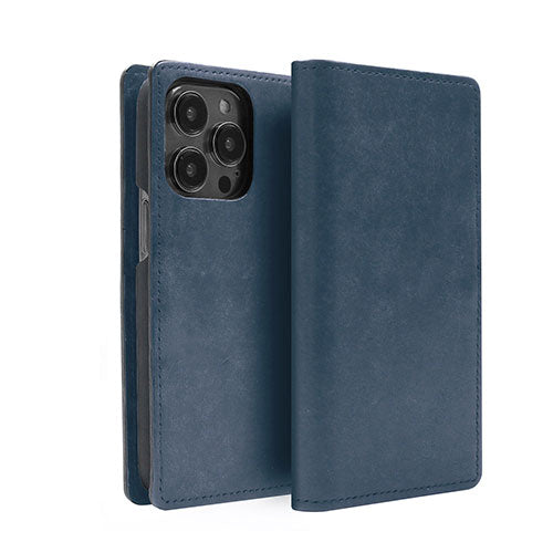 abbi SIGNATURE MARGOTイタリアンレザーダイアリーケース for iPhone 14 Pro ネイビー 手帳型 ABS24063i14PNV