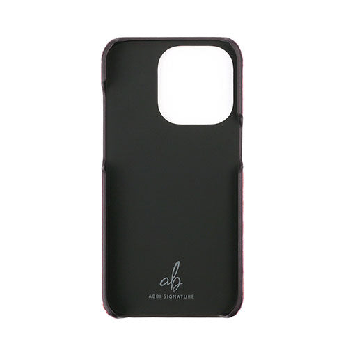 abbi SIGNATURE VINTAGE イタリアンレザーバックカバー for iPhone 14 Pro ワイン 背面カバー型 ABS24076i14PWN