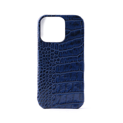 abbi SIGNATURE LIPARI イタリアンレザーバックカバー for iPhone 14 Pro ネイビー 背面カバー型 ABS24082i14PNV