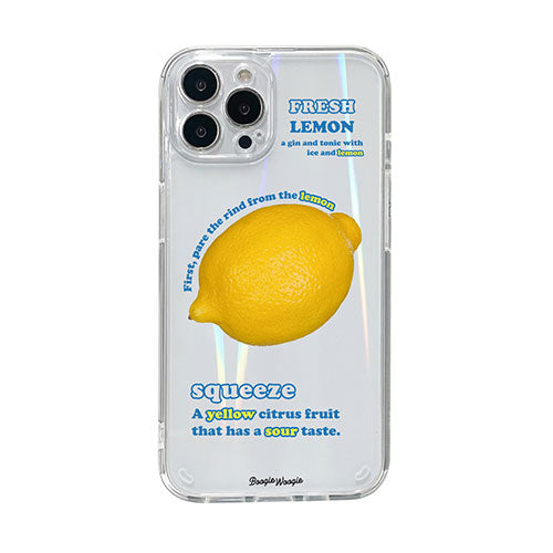 BOOGIE WOOGIE オーロラケース for iPhone 14 Pro Lemon 背面カバー型 BW24109i14P