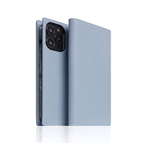SLG Design Full Grain Leather Case for iPhone 14 Pro パウダーブルー 手帳型 SD24329i14PPB