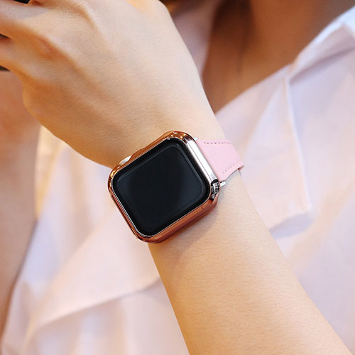 EGARDEN ガラスフィルム一体型ケースfor Apple Watch 40mm ローズゴールド EG24890AWRG