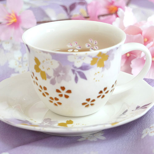 二明商店 しずく彫り 宇野千代 なごみ桜 コーヒー碗皿 nm-s002-nz
