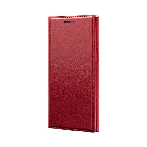LEPLUS iPhone 12 mini 極薄一枚革フラップケース PAGE レッド LP-IS20PAGRD