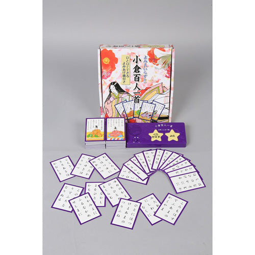 読み人いらずひとりでできる よみあげ機付き 小倉百人一首 + ひとりでできるみんなでできる「四字熟語かるた」 COS09291+COS09680