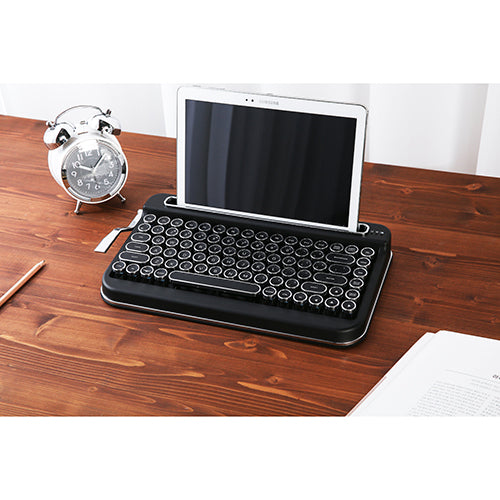 AJAX タイプライター風キーボードPENNA(ペナ) Black + アルカリ乾電池 単3形10本パックセット PNADBK+HDLR6/1.5V10P