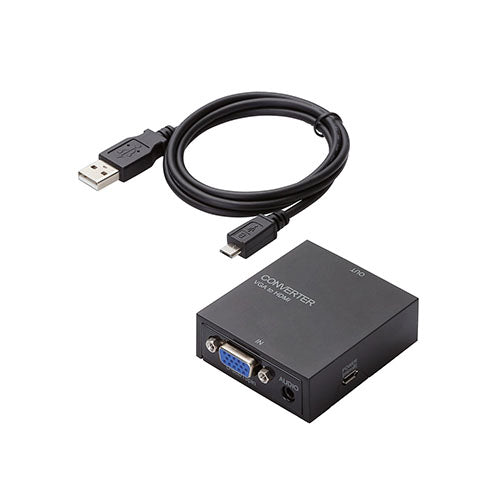 【5個セット】エレコム アップスキャンコンバーター/3.5φ/VGA-HDMI/HDMI1.3 AD-HDCV03X5