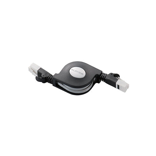【5個セット】エレコム LANケーブル/CAT6/爪折れ防止/巻取/1.5m/ブラック LD-MCTGT/BKX5