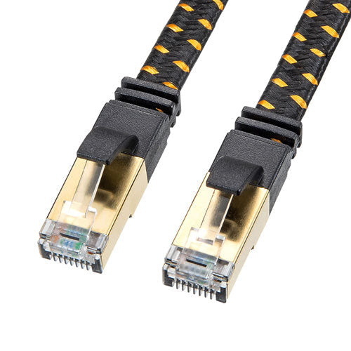 【5個セット】 サンワサプライ カテゴリ8メッシュフラットLANケーブル KB-T8MEFL-02BKX5