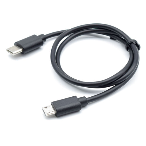 【10個セット】 日本トラストテクノロジー 急速充電/通信対応 TypeC→microUSBケーブル (ブラック) JSC-043BKX10