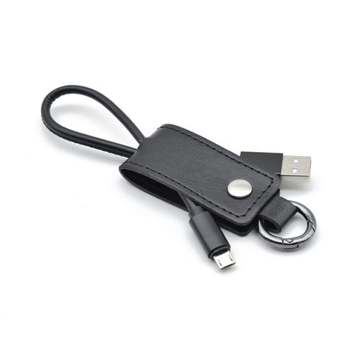 【10個セット】 日本トラストテクノロジー キーケース型microUSBケーブル (ブラック) KCMU-BKX10