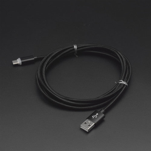 【5個セット】 日本トラストテクノロジー Type-C充電おしらせケーブル 2m ブラック JTINDTC-2M-BKX5