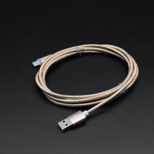 【5個セット】 日本トラストテクノロジー Type-C充電おしらせケーブル 2m ゴールド JTINDTC-2M-GDX5
