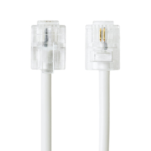 【10個セット】 ミヨシ 電話用モジュラーコード 6極2芯 白 3m DC-203/WHX10