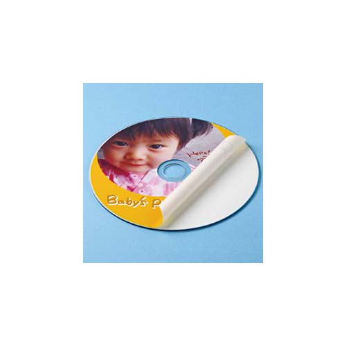 【5個セット】 サンワサプライ インクジェットDVD/CDラベル(内径24mm・マット) LB-CDR002N-50X5