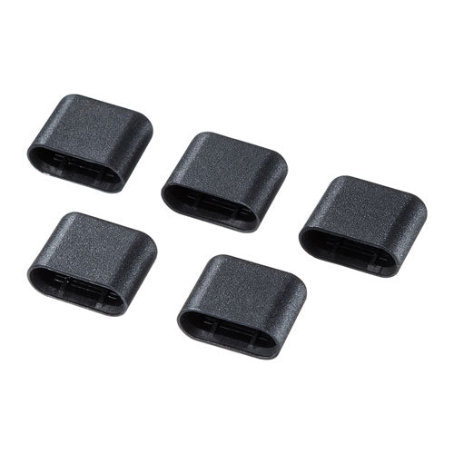 【10個セット】 サンワサプライ タイプC コネクタキャップ TK-CAP9BKX10