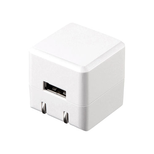 【5個セット】 サンワサプライ キューブ型USB充電器(1A・高耐久タイプ・ホワイト) ACA-IP70WX5