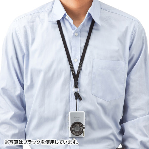 【5個セット】 サンワサプライ ネックストラップ(10mm幅) DG-ST16BLX5